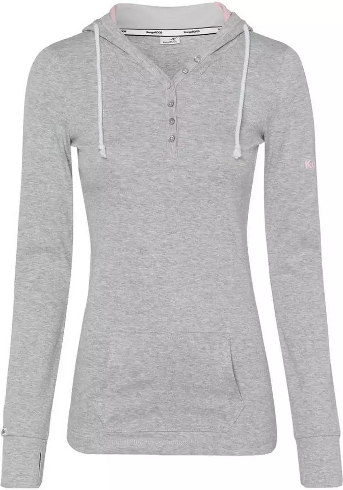 KangaROOS Kapuzenshirt Kapuze kontrastfarben gefüttert Marine, Offwhite, Hellgrau-meliert, Schwarz 5 KangaROOS Kapuzenshirt Kapuze kontrastfarben gefüttert Marine, Offwhite, Hellgrau-meliert, Schwarz – Bild 5