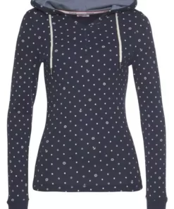 KangaROOS Langarmshirt mit filigranem Allover-Druck und Knopfleiste - NEUE KOLLEKTION Marine-hellblau, Gr&uuml;n-marine -KangaROOS Verkaufsladen 04d48be4 f07b 5a2b b93b 904df81d9df2