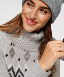 KangaROOS Norwegerpullover mit großem Rollkragen Hellgrau-meliert, Rosa-meliert -KangaROOS Verkaufsladen 07b9653c 082b 512e a113 2fa28663fcfb