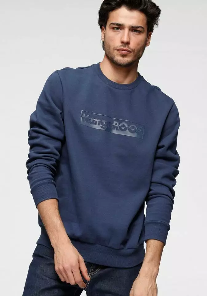 KangaROOS Sweatshirt mit großem Logofrontprint Bordeaux, Blau, Gelb 8 KangaROOS Sweatshirt mit großem Logofrontprint Bordeaux, Blau, Gelb – Bild 8