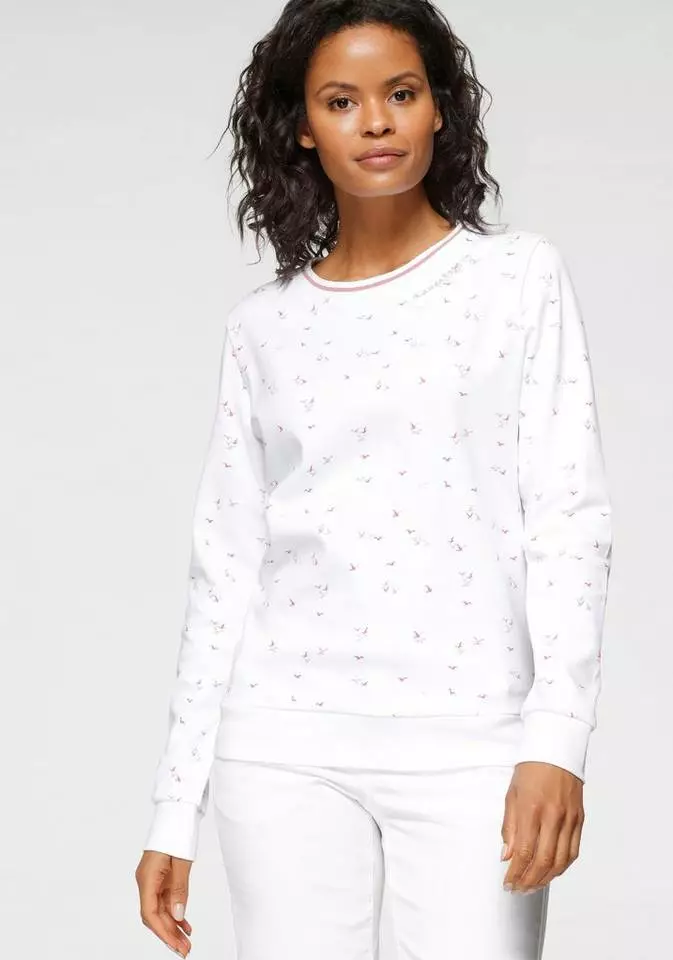 KangaROOS Sweatshirt in verschiedenen maritimen Druck-Varianten Weiß, Himbeere-meliert, Marine 7 KangaROOS Sweatshirt in verschiedenen maritimen Druck-Varianten Weiß, Himbeere-meliert, Marine – Bild 7