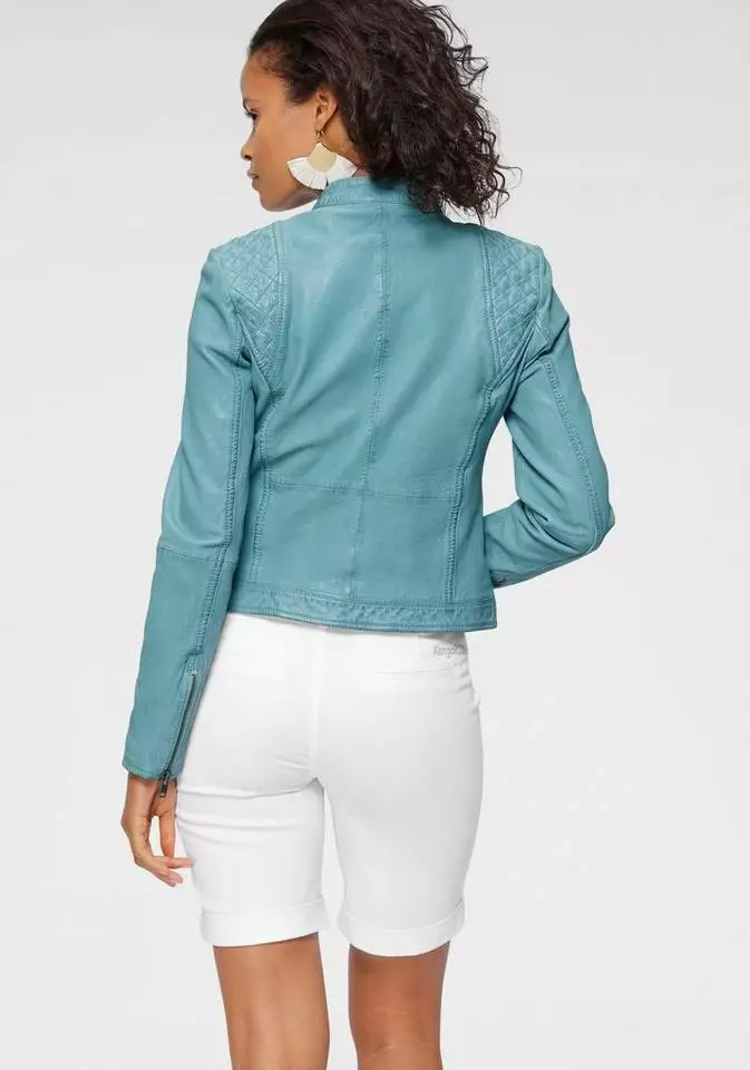 KangaROOS Lederjacke mit Ziersteppungen im sportlichem Biker-Style 2 KangaROOS Lederjacke mit Ziersteppungen im sportlichem Biker-Style – Bild 2