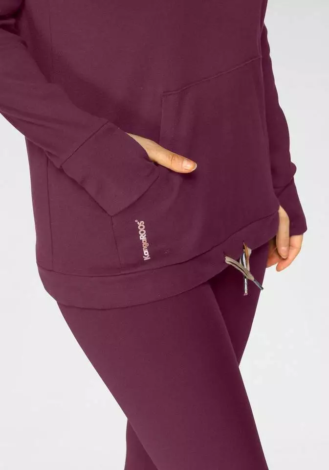 KangaROOS Langarmshirt Schwarz, Beere 4 KangaROOS Langarmshirt Schwarz, Beere – Bild 4