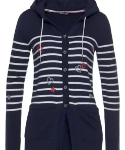 KangaROOS Kapuzenstrickjacke mit Streifen, Herzen & Sternen - Design - NEUE KOLLEKTION Marine-wei&szlig;-rot, Hellgrau-anthrazit-mint -KangaROOS Verkaufsladen 0a71b29a 573e 5043 a278 6b445cf61e4b