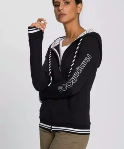 KangaROOS Kapuzensweatjacke mit großem Logo-Schriftzug auf dem Arm - NEUE KOLLEKTION Schwarz, Mint-meliert, Mauve-meliert