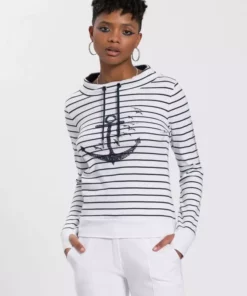 KangaROOS Sweatshirt mit sportlichem Stehkragen und maritimen Druck - NEUE KOLLEKTION