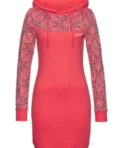 KangaROOS Sweatkleid mit schönem Print im Ärmel- und Brustbereich Hellrot-gemustert, Schwarz-gemustert, Marine-gemustert, Ecru-melange-bedruckt -KangaROOS Verkaufsladen 0e45be2f 8184 5558 bd6c d4f4f9b171e4