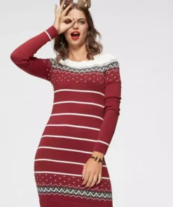 KangaROOS Strickkleid im Norweger-Look Bordeaux-weiß-anthrazit, Grau-rosa, Marine-grau-gelb, Schwarz-weiß-rot 19 KangaROOS Strickkleid im Norweger-Look Bordeaux-weiß-anthrazit, Grau-rosa, Marine-grau-gelb, Schwarz-weiß-rot -KangaROOS Verkaufsladen 0f398ccd e84e 5cdd 9dd6 57639f14aeb5