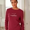 KangaROOS Sweatshirt mit Kontrastfarbenem Logodruck Marine, Rot, Wei&szlig;