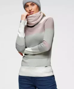 KangaROOS Rollkragenpullover gestreift mit hohem Stehkragen Blau-mittelblau, Beige-rosa, Hellgrau-türkis-gestreift, Altrosa-türkis -KangaROOS Verkaufsladen 10055666 990f 5c2b aa37 edbf278dfd67