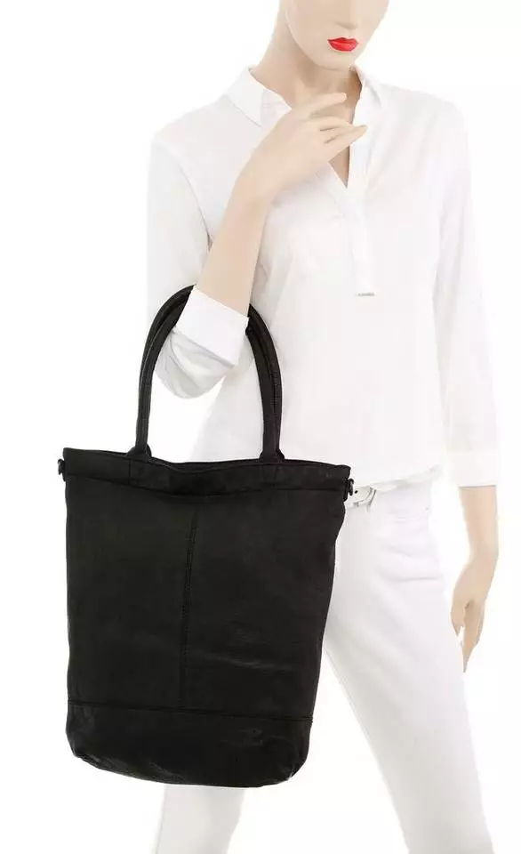 KangaROOS Shopper »Amber«, aus Leder mit abnehmbarer Reißverschluss-Tasche Orange, Grau, Schwarz, Dunkelgrün 2 KangaROOS Shopper »Amber«, aus Leder mit abnehmbarer Reißverschluss-Tasche Orange, Grau, Schwarz, Dunkelgrün – Bild 2