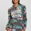 KangaROOS Kapuzensweatshirt mit coolem Floral-Alloverprint & Logo-Print im College-Look - NEUE KOLLEKTION