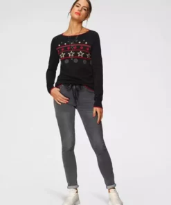 KangaROOS Jacquardpullover mit sportiven Raglan-Ärmeln Marine, Schwarz -KangaROOS Verkaufsladen 1290d929 7e04 5f72 a078 25f608584e33