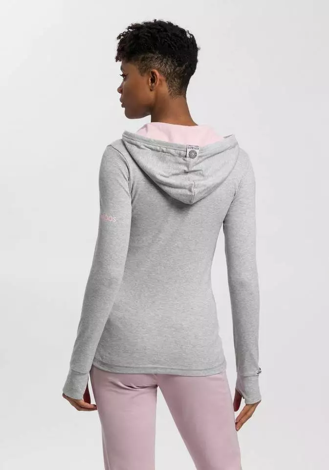 KangaROOS Kapuzenshirt Kapuze kontrastfarben gefüttert Marine, Offwhite, Hellgrau-meliert, Schwarz 2 KangaROOS Kapuzenshirt Kapuze kontrastfarben gefüttert Marine, Offwhite, Hellgrau-meliert, Schwarz – Bild 2