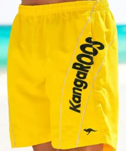 KangaROOS Badeshorts, mit Kangaroos Schriftzug Marine, Rot, Gelb -KangaROOS Verkaufsladen 14358179