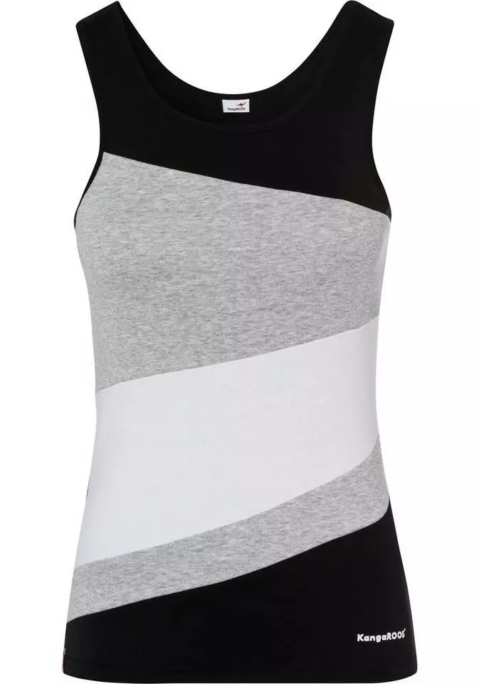 KangaROOS Tanktop mit Color Blocking Details vorne - NEUE KOLLEKTION Weiß-pink-hellgrau-meliert, Dunkelblau-meliert-himmelblau-weiß, Schwarz-weiß-hellgrau-meliert 5 KangaROOS Tanktop mit Color Blocking Details vorne - NEUE KOLLEKTION Weiß-pink-hellgrau-meliert, Dunkelblau-meliert-himmelblau-weiß, Schwarz-weiß-hellgrau-meliert – Bild 5