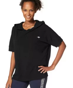 KangaROOS T-Shirt Petrol, Schwarz