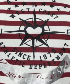 KangaROOS T-Shirt mit großem Metallic-Print vorne Marine-weiß-gestreift, Grau-weiß-gestreift, Bordeaux-weiß-gestreift -KangaROOS Verkaufsladen 1487034e f452 52d8 a08f 2a9953cf908e