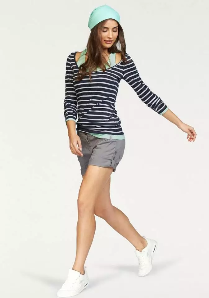 KangaROOS Bermudas krempelbar Marine, Hellblau-bedruckt, Weiß, Hellgrau 4 KangaROOS Bermudas krempelbar Marine, Hellblau-bedruckt, Weiß, Hellgrau – Bild 4