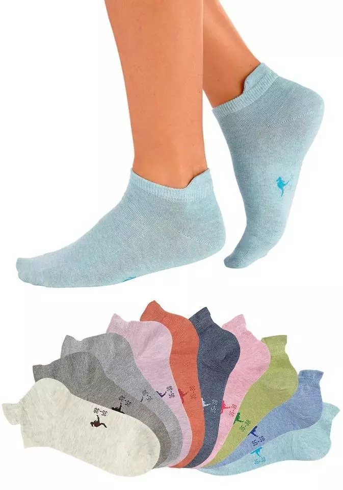 KangaROOS Sneakersocken (10-Paar) mit erhöhter Ferse Bunt, Schwarz 4 KangaROOS Sneakersocken (10-Paar) mit erhöhter Ferse Bunt, Schwarz – Bild 4