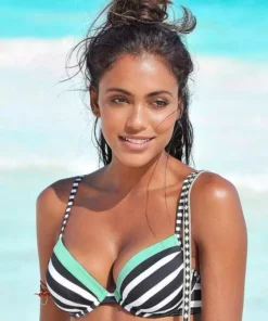 KangaROOS Push-Up-Bikini-Top »Anita«, im sportlichen Blockstreifendesign Schwarz-weiß, Marine-weiß -KangaROOS Verkaufsladen 15894660