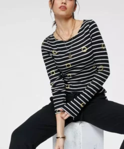 KangaROOS Langarmshirt mit Streifen und Allover-Print Schwarz-hellgrau-meliert, Weiß-rosa-gestreift, Marine-weiß-gestreift 18 KangaROOS Langarmshirt mit Streifen und Allover-Print Schwarz-hellgrau-meliert, Weiß-rosa-gestreift, Marine-weiß-gestreift -KangaROOS Verkaufsladen 15cd6d0c 999b 5965 9159 d2358b444edf