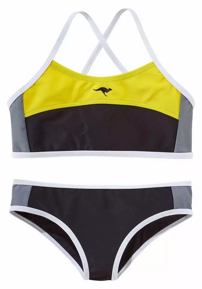 KangaROOS Bustier-Bikini im sportlichen Look Schwarz-gelb, Marine-hummer 1 KangaROOS Bustier-Bikini im sportlichen Look Schwarz-gelb, Marine-hummer