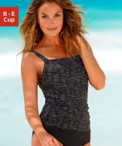 KangaROOS Badeanzug, in Melange- Optik Schwarz-bedruckt, Marine-bedruckt, Türkis-bedruckt