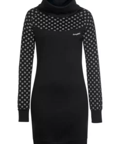 KangaROOS Sweatkleid mit Print im Schulter- und Ärmelbereich Marine-weiß-gemustert, Schwarz-weiß-gemustert -KangaROOS Verkaufsladen 19d8c47a 8720 5a1c b447 02f395573fee