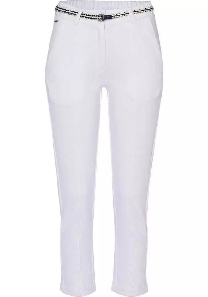 KangaROOS 7/8-Hose Jogginghose im konfektionierten Stil inklusive Gürtel - NEUE KOLLEKTION Weiß, Marine 8 KangaROOS 7/8-Hose Jogginghose im konfektionierten Stil inklusive Gürtel - NEUE KOLLEKTION Weiß, Marine – Bild 8