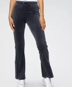 KangaROOS Jazzpants aus weichem Nicky-Samt mit collem Nieten-Logo - NEUE KOLLEKTION Schwarz, Marine