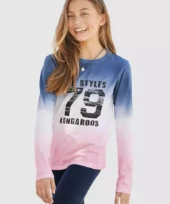 KangaROOS Langarmshirt mit modischem Farbverlauf