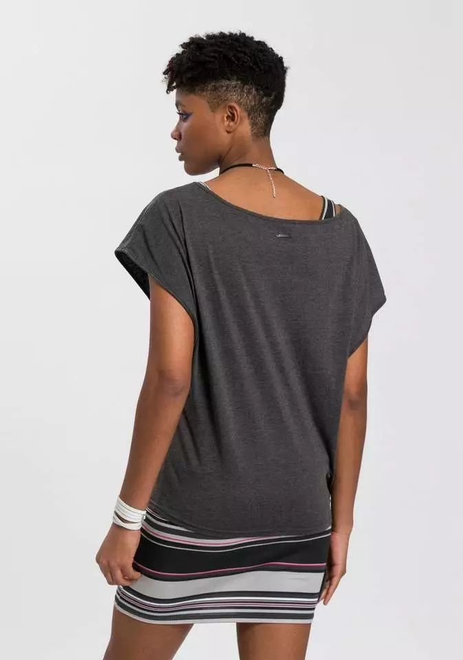 KangaROOS Jerseykleid (Set, 2-tlg., mit T-Shirt) mit Stretchanteil Türkis-weiß, Anthrazit-meliert-schwarz, Marine | rot-blau-gestreift 3 KangaROOS Jerseykleid (Set, 2-tlg., mit T-Shirt) mit Stretchanteil Türkis-weiß, Anthrazit-meliert-schwarz, Marine | rot-blau-gestreift – Bild 3