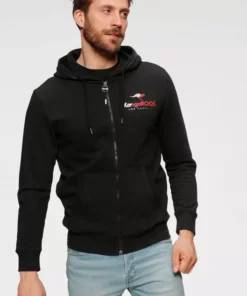 KangaROOS Kapuzensweatshirt mit Logobrustprint Grau-meliert, Schwarz -KangaROOS Verkaufsladen 1f0d76ef c884 560d b37b f921131d2ed2