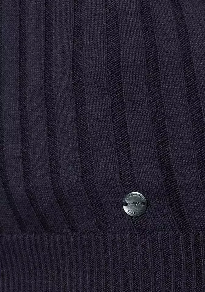 KangaROOS Strickpullover mit kontrastfarbener Kapuzeninnenseite und Logodruck auf dem Arm - NEUE KOLLEKTION Rot-pink, Marine-hellgrau-meliert 6 KangaROOS Strickpullover mit kontrastfarbener Kapuzeninnenseite und Logodruck auf dem Arm - NEUE KOLLEKTION Rot-pink, Marine-hellgrau-meliert – Bild 6