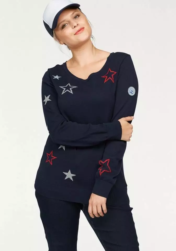 KangaROOS Rundhalspullover mit Sternen-Muster Marine, Schwarz-gelb 7 KangaROOS Rundhalspullover mit Sternen-Muster Marine, Schwarz-gelb – Bild 7