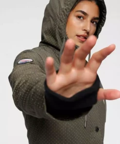 KangaROOS Funktionsparka im modischen Pünktchen-Print Bordeaux-mauve-gepunktet, Marine-weiß-gepunktet, Khaki-grau-gepunktet, Schwarz-weiß-gepunktet -KangaROOS Verkaufsladen 2036666d 71eb 56c9 828a 1ceb7de6a3db