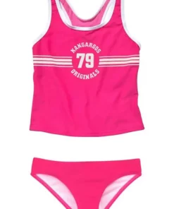 KangaROOS Tankini »Sporty« mit sportlichem Frontdruck Türkis, Schwarz, Pink