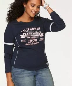 KangaROOS Langarmshirt mit Print Vorne und an Ärmeln Weiß, Koralle, Marine 23 KangaROOS Langarmshirt mit Print Vorne und an Ärmeln Weiß, Koralle, Marine -KangaROOS Verkaufsladen 21320194