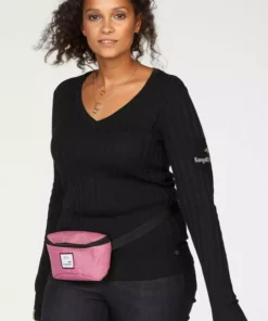 KangaROOS V-Ausschnitt-Pullover in breit geripptem Feinstrick Hellgrau-melange, Aquablau, Marine, Khaki -KangaROOS Verkaufsladen 21320808