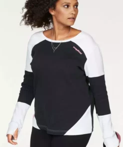 KangaROOS Sweatshirt im modischen Color-Blocking Koralle-grau, Hellt&uuml;rkis-ecru, Schwarz-wei&szlig; -KangaROOS Verkaufsladen 21320830