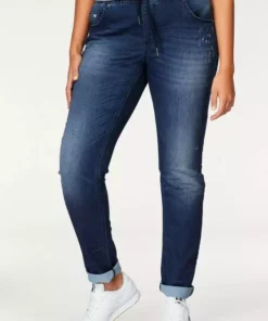 KangaROOS Jogg Pants in Denim-Optik mit elastischem Bündchen Black-used, Dark-rinsed, Blue-used, Schwarz -KangaROOS Verkaufsladen 21320998