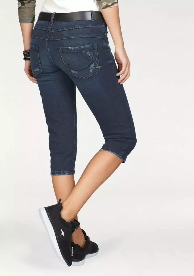 KangaROOS Caprijeans in 7/8 Länge mit destroyed Details Darkblue-used, Blau-denim 2 KangaROOS Caprijeans in 7/8 Länge mit destroyed Details Darkblue-used, Blau-denim – Bild 2