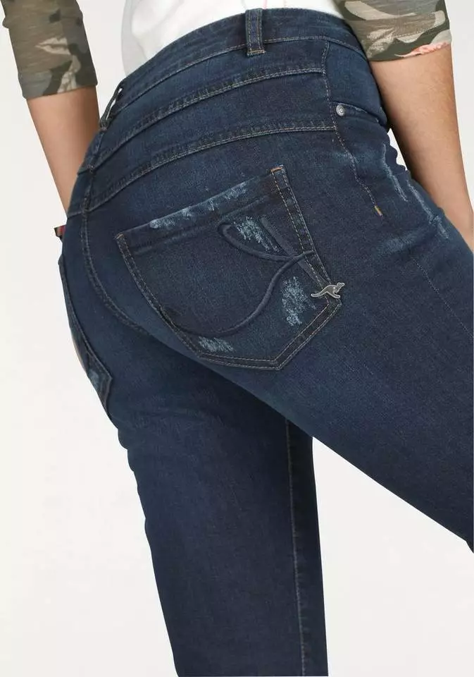 KangaROOS Caprijeans in 7/8 Länge mit destroyed Details Darkblue-used, Blau-denim 3 KangaROOS Caprijeans in 7/8 Länge mit destroyed Details Darkblue-used, Blau-denim – Bild 3