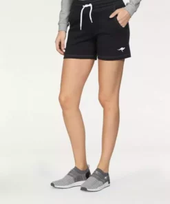 KangaROOS Sweatshorts mit kontrastfarbener Kordel und kleinem Label-Print Hellgrau-meliert, Himbeere, Marine, Weiß -KangaROOS Verkaufsladen 22092450