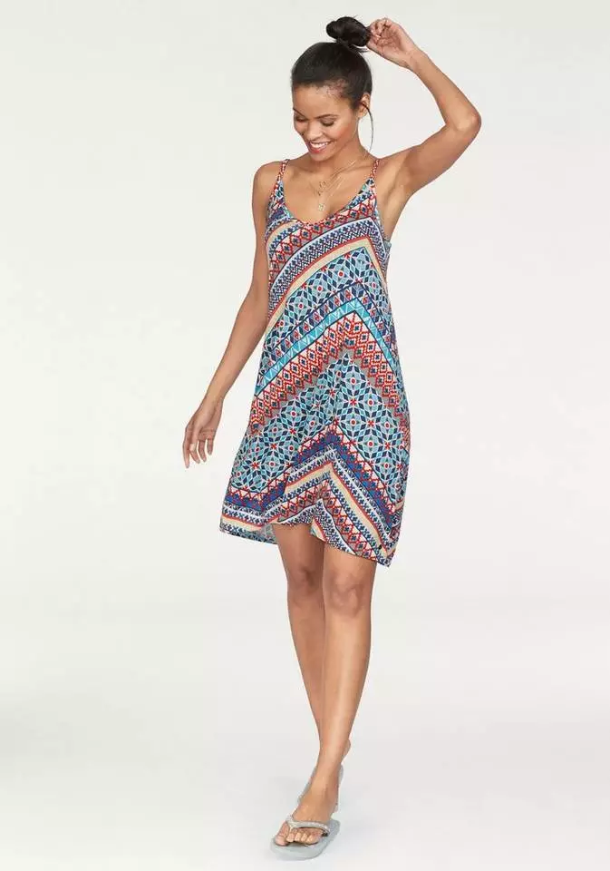 KangaROOS Sommerkleid im Festival Look, ausgestellter A-Form, mit Zierbändern hinten 4 KangaROOS Sommerkleid im Festival Look, ausgestellter A-Form, mit Zierbändern hinten – Bild 4