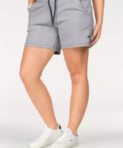 KangaROOS Sweatshorts mit kontrastfarbener Kordel und kleinem Label-Print Hellgrau-meliert, Himbeere, Marine, Weiß -KangaROOS Verkaufsladen 22730516