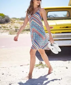 KangaROOS Sommerkleid im Festival Look, ausgestellter A-Form, mit Zierbändern hinten 20 KangaROOS Sommerkleid im Festival Look, ausgestellter A-Form, mit Zierbändern hinten -KangaROOS Verkaufsladen 23235809