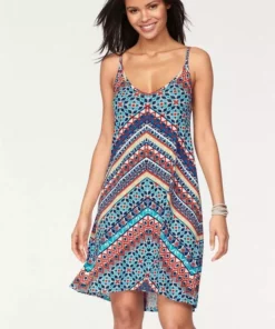 KangaROOS Sommerkleid im Festival Look, ausgestellter A-Form, mit Zierbändern hinten