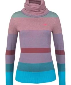 KangaROOS Rollkragenpullover gestreift mit hohem Stehkragen Blau-mittelblau, Beige-rosa, Hellgrau-türkis-gestreift, Altrosa-türkis -KangaROOS Verkaufsladen 24866225